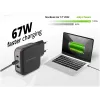 Cargador Conceptronic 3 puertos 67W GaN USB PD con cable de carga USB-C, USB-C x 2, USB-A x 1, QC 3.0, PPS