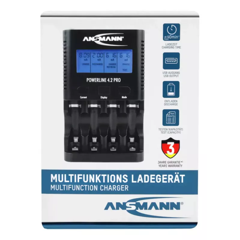 Cargador de batería Ansmann Powerline 4.2 Pro