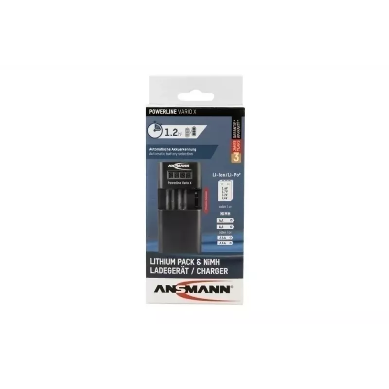 Cargador de batería Ansmann Powerline Vario X USB