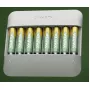 Cargador de batería Varta Eco Charger Multi — USB, NiMH AA/AAA, carga hasta 8 pilas (2100 mAh, 1 h), gris