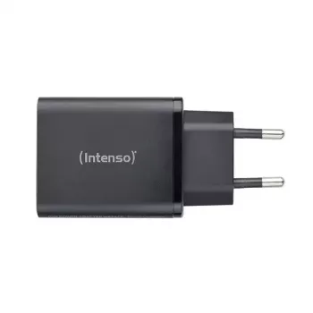 Fuente de alimentación Intenso W65ACC con conectores USB-A y USB-C negra