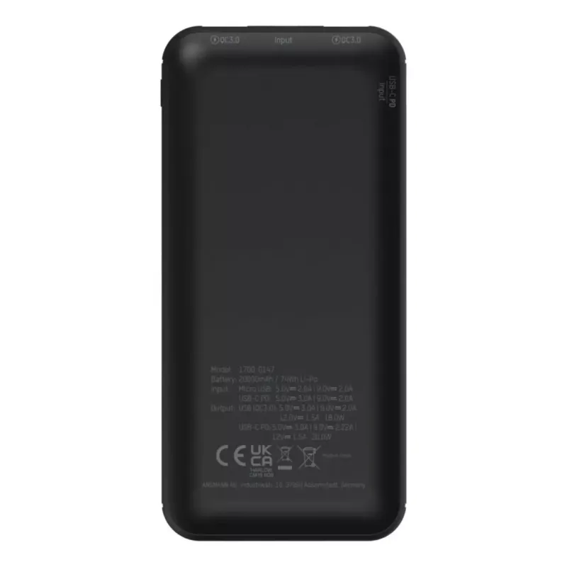 Batería externa portátil Ansmann PB320PD 20000 mAh
