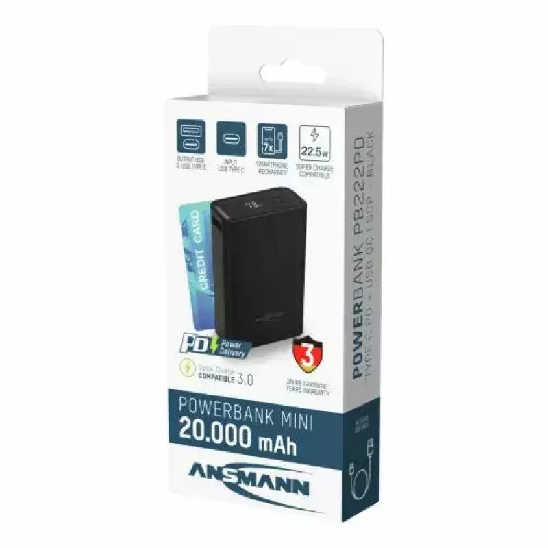 Batería portátil Ansmann PB222PD 20000 mAh