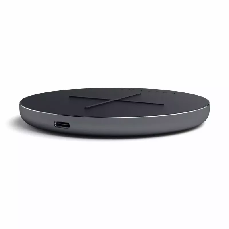 Cargador inalámbrico Satechi ST-IWCBM carga rápida USB Type-C interior smartphone negro gris