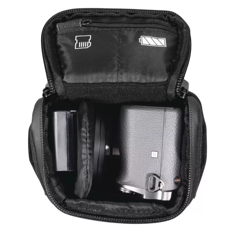 Funda compacta Hama Matera negra correa de hombro cualquier marca