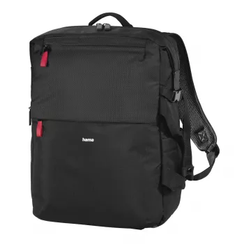 Mochila Hama Matera negra correa compatible con cualquier marca