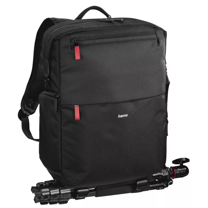 Mochila Hama Matera negra correa compatible con cualquier marca