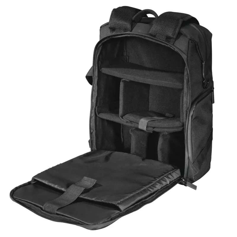 Mochila Hama Matera negra correa compatible con cualquier marca