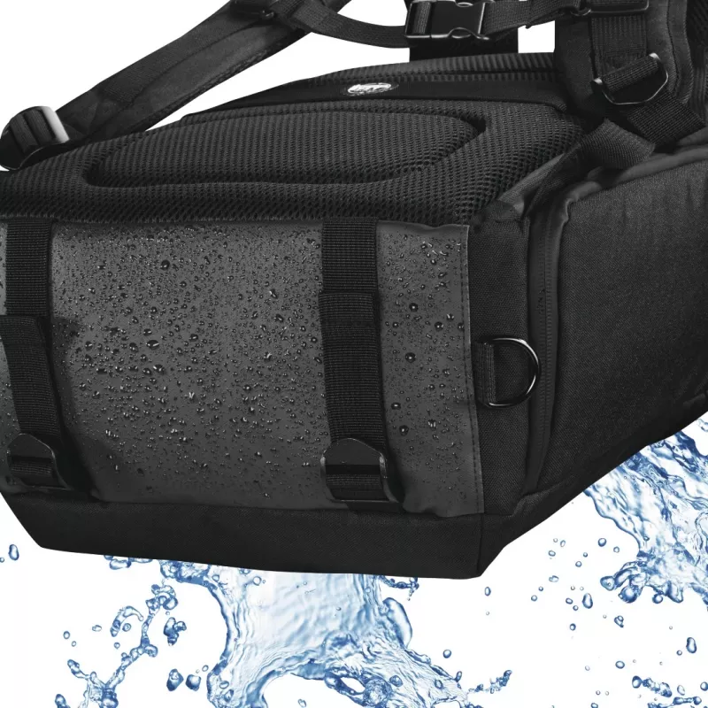Mochila Hama Matera negra correa compatible con cualquier marca