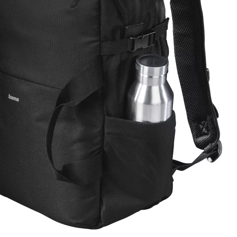 Mochila Hama Matera negra correa compatible con cualquier marca