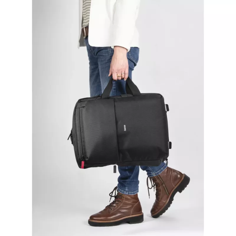 Mochila Hama Matera negra correa compatible con cualquier marca