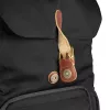 Mochila Mantona Luis junior negra marrón cuero metal poliéster sintético