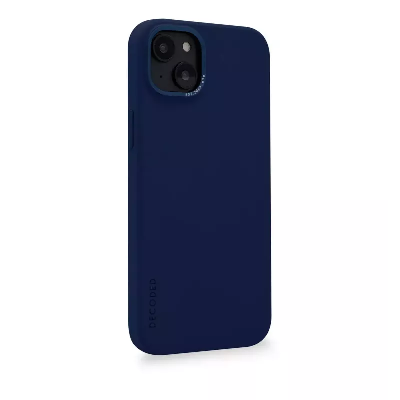 Decoded D23IPO14MBCS9NE funda trasera de silicona antimicrobiana MagSafe para iPhone 14 Plus, Navy Peony