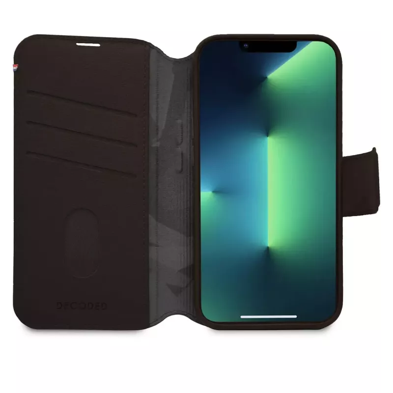 Funda cartera Decoded iPhone 14 Plus marrón 6,7