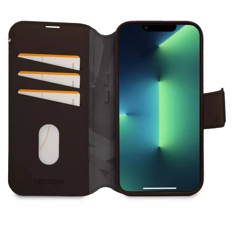 Funda cartera Decoded iPhone 14 Plus marrón 6,7