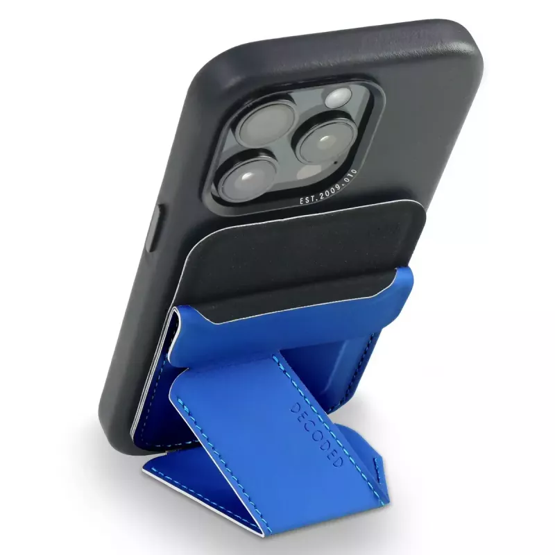 Cartera con soporte para tarjetas Decoded D24MSCS1GB azul silicona
