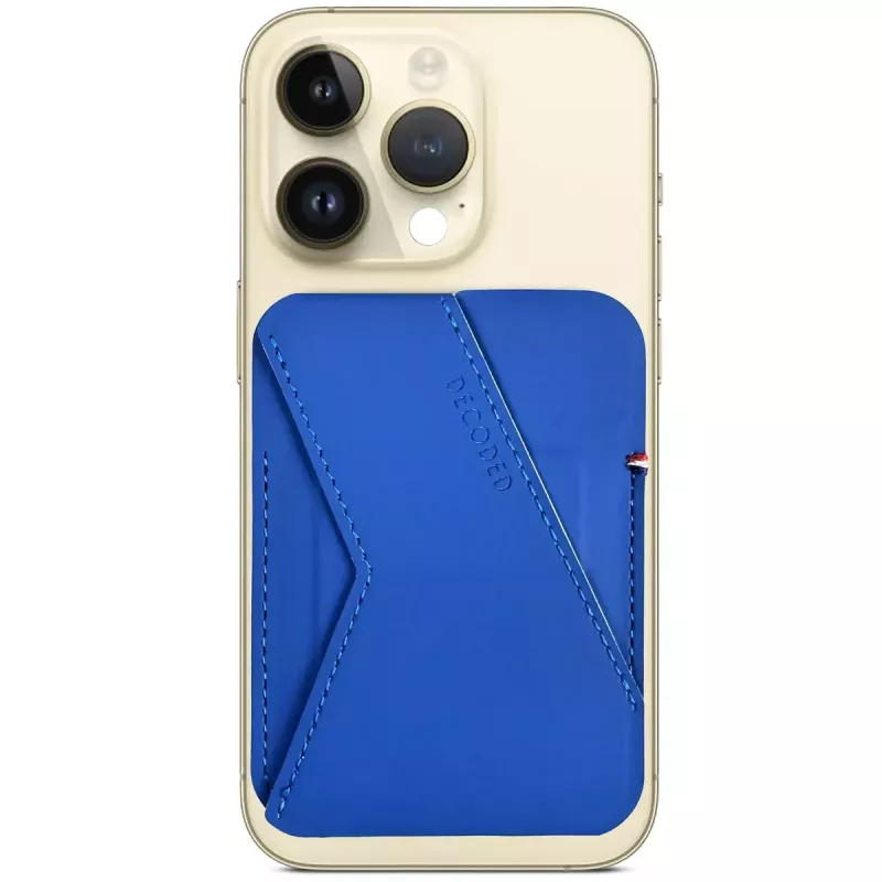 Cartera con soporte para tarjetas Decoded D24MSCS1GB azul silicona