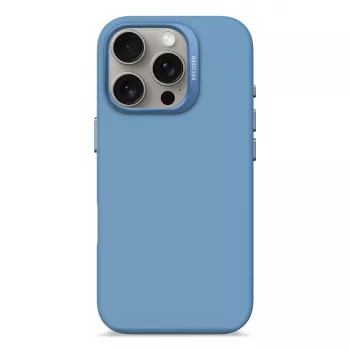 Funda de silicona Decoded azul para iPhone 16 Pro 6.3