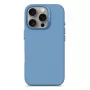Decoded D25IPO16PBCS9AE funda trasera de silicona antimicrobiana para iPhone 16 Pro, azul claro