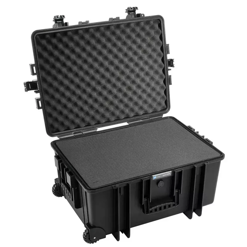 B&W 6800/B/SI Outdoor Case Type 6800 maleta de carcasa rígida, polipropileno, con inserto de espuma, negra
