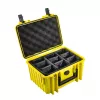 B&W Cases Type 2000 amarilla polipropileno 9 bolsillos 270x215x165 mm