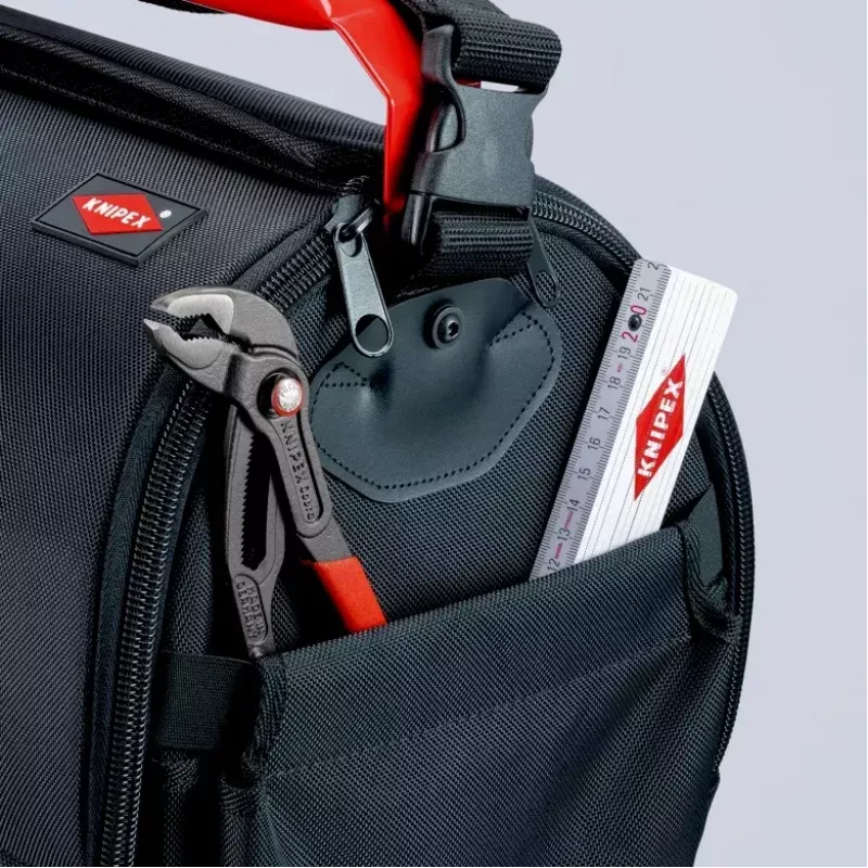 Bolsa portaherramientas Knipex 00 21 08 LE negra roja poliéster