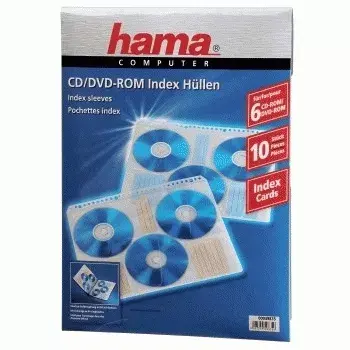 Fundas índice para CD-ROM Hama 60 discos transparente