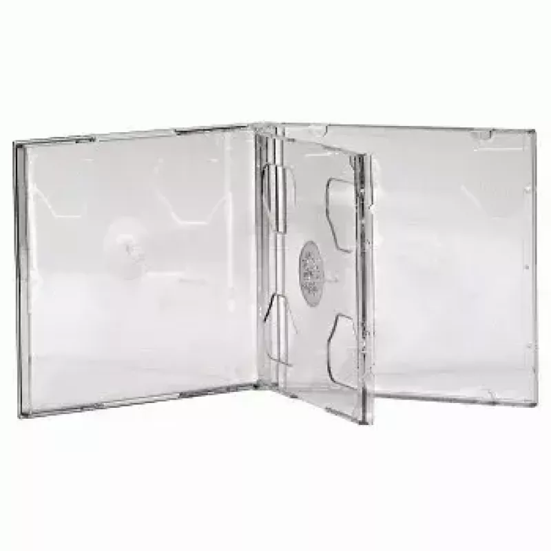 Caja doble jewel case para CD Hama 44752 pack de 5 para 2 discos transparente
