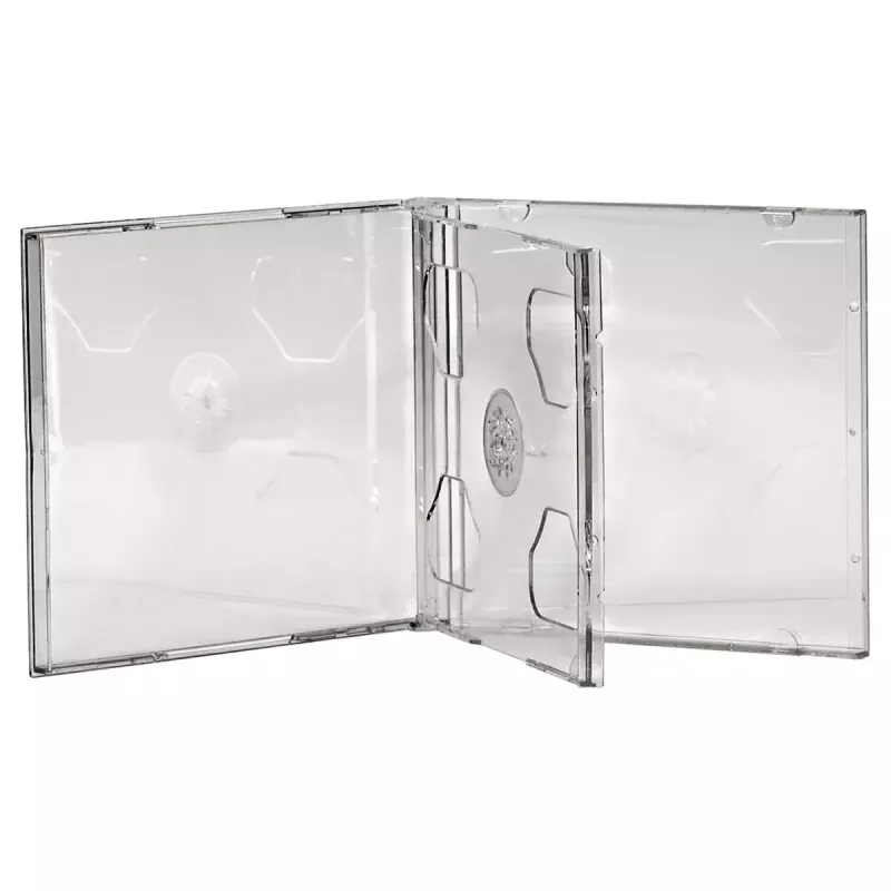 Caja doble jewel case para CD Hama 44752 pack de 5 para 2 discos transparente