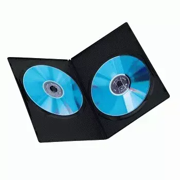 Caja fina doble para DVD Hama 51185 negro 2 discos
