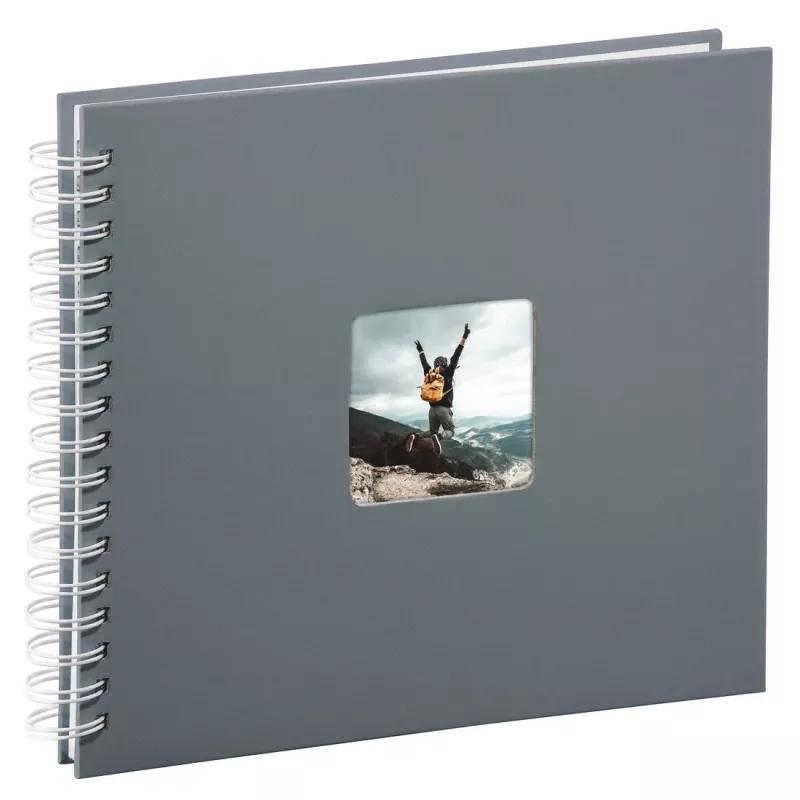 Hama Fine Art álbum de fotos gris 100 hojas 10 x 15 cm encuadernación en espiral