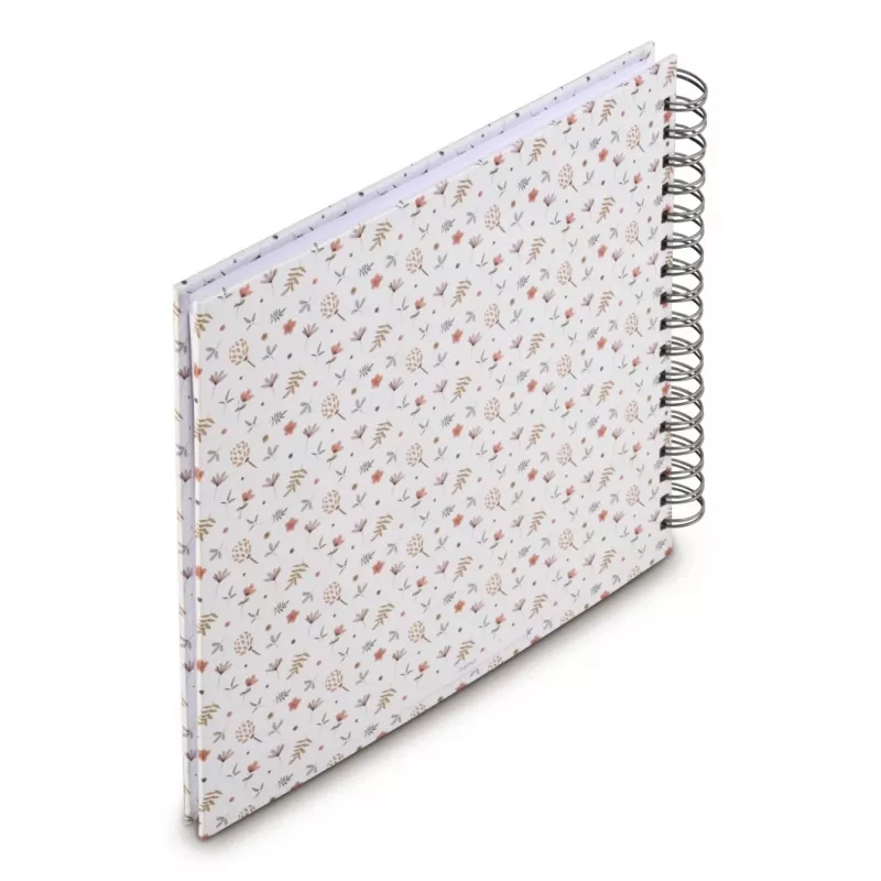 Hama 7739 Floral álbum de fotos de espiral, 28x24 cm, 50 páginas blancas