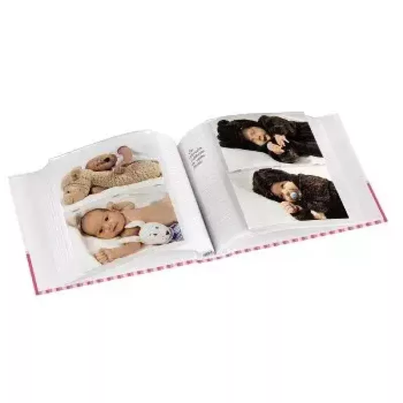 Hama Moni álbum de fotos rosa, blanco 200 hojas 10 x 15