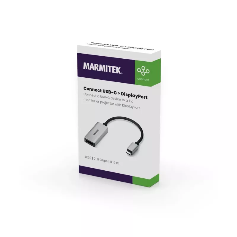 Adaptador USB-C a DisplayPort Marmitek 8371 4K 60Hz