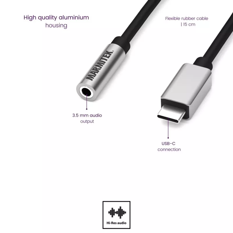 Marmitek Connect USB-C > Audio 8374 adaptador para dispositivos de audio
