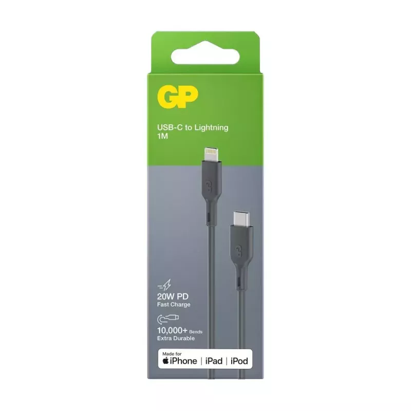 Cable GP Batteries CL1P 1m gris Lightning USB C