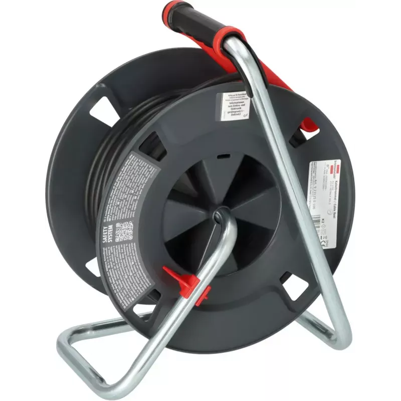 Alargador enrollable Brennenstuhl 9231250100 5 tomas schuko 25 m negro rojo
