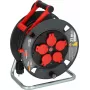 Alargador enrollable Brennenstuhl 9231250100 5 tomas schuko 25 m negro rojo