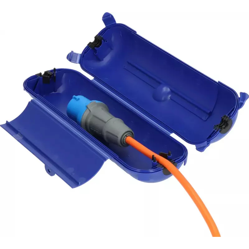 Brennenstuhl 1160540 Safe-Box CEE 230 V cápsula protectora para conexiones de cable, IP44, azul