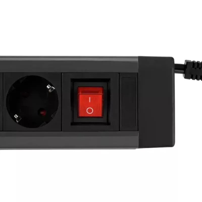 Alargador eléctrico REV 14412513 1,9 m 4 salidas AC interior Antracita
