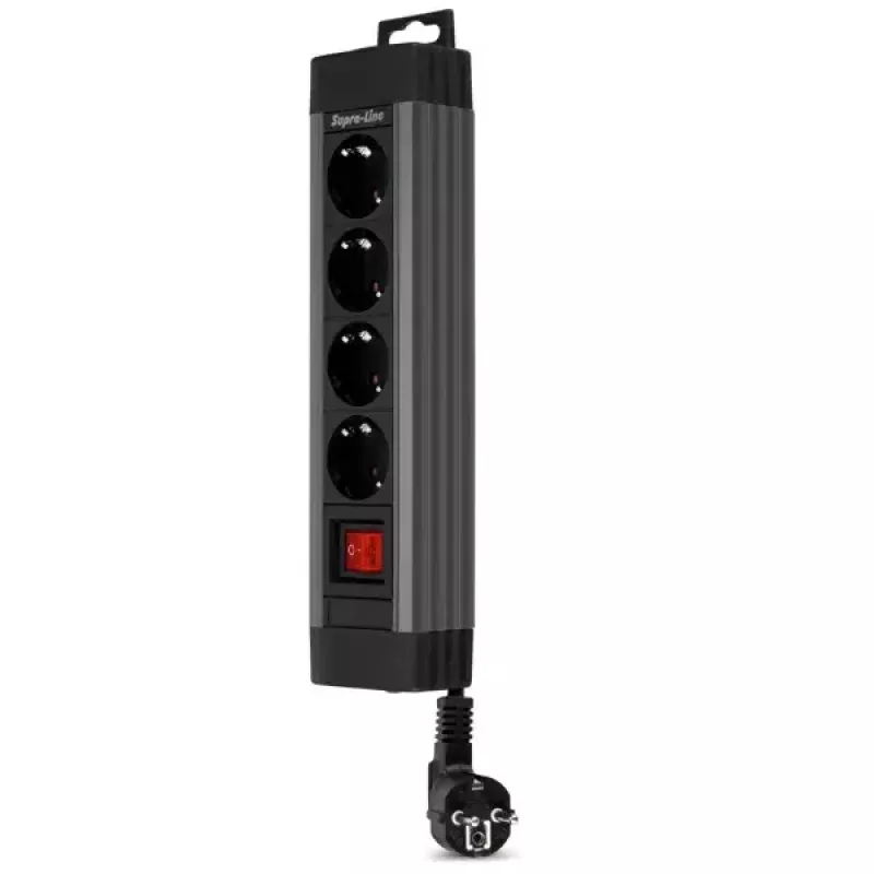 Alargador eléctrico REV 14412513 1,9 m 4 salidas AC interior Antracita