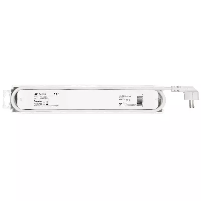 Alargador eléctrico REV 14612113 2,4 m 6 salidas AC para interior Blanco