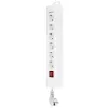 Alargador eléctrico REV 14612113 2,4 m 6 salidas AC para interior Blanco