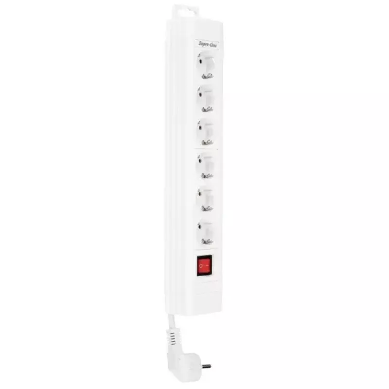 Alargador eléctrico REV 14612113 2,4 m 6 salidas AC para interior Blanco