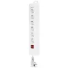 Alargador eléctrico REV 14612113 2,4 m 6 salidas AC para interior Blanco