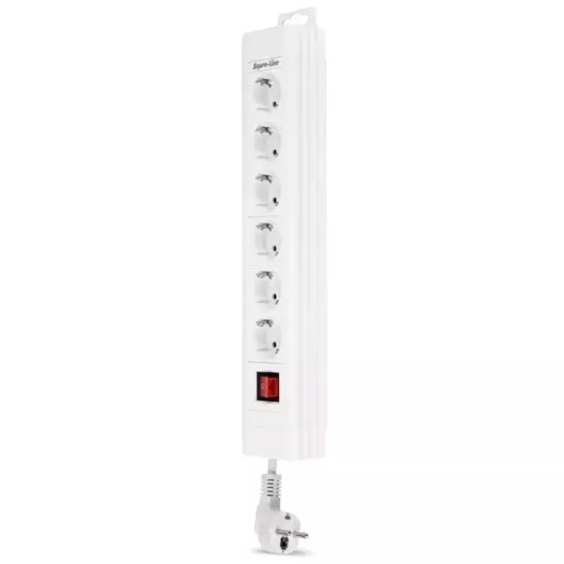 Alargador eléctrico REV 14612113 2,4 m 6 salidas AC para interior Blanco