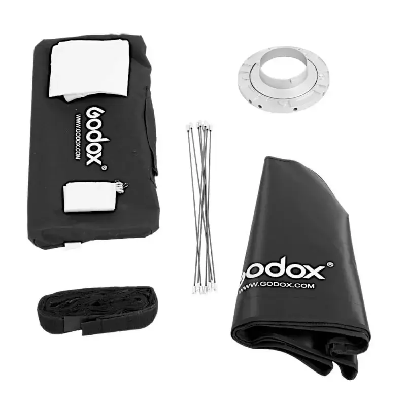 Softbox Godox SB-FW140 negro nailon con difusores y rejilla