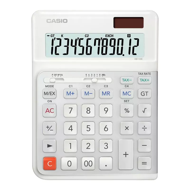 Calculadora de sobremesa Casio DE-12E-WE Basic 12 dígitos blanca