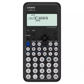 Calculadora científica Casio FX-82DE CW 12 dígitos a pilas negra