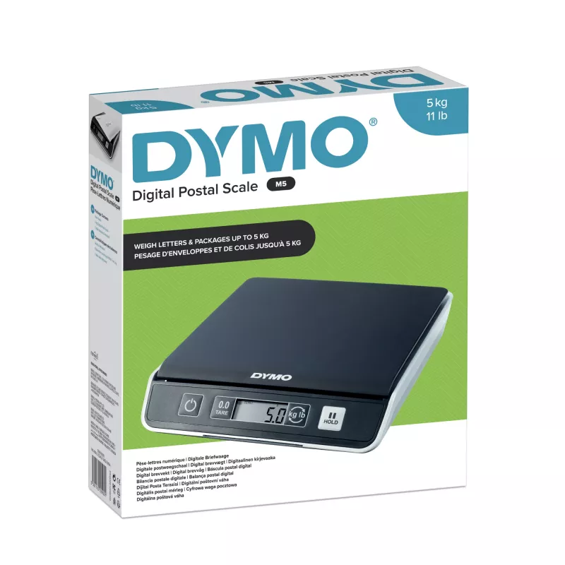 Báscula digital para paquetes y envíos DYMO M5 | hasta 5 kg de capacidad | 20 cm x 20 cm